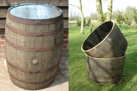 Buy Half Oak Barrels Tubs For The Garden Buy Whole Barrels
